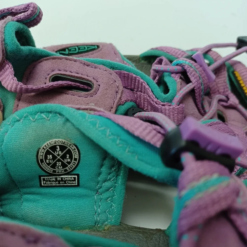Keen Whisper Kids Purple Teal Waterproof Sport Sandals‎ Size 3 1009959
